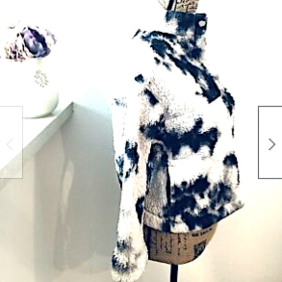 Wild Fable Women Teddy Jacket Sherpa White Blue XS - Picture 3 of 12